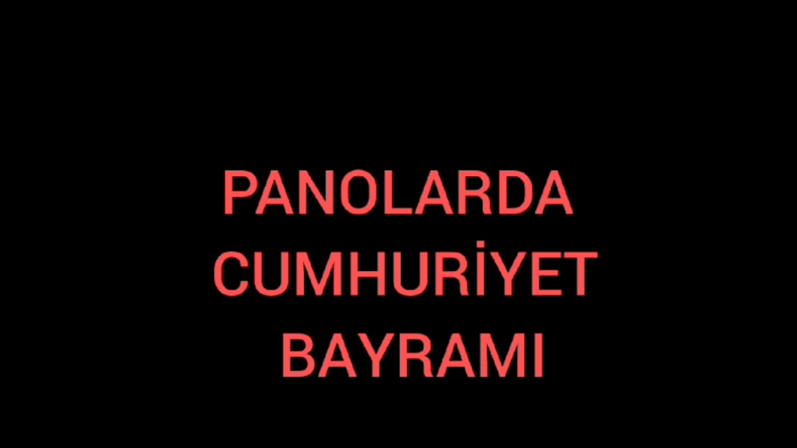 PANOLARDA CUMHURİYET BAYRAMI